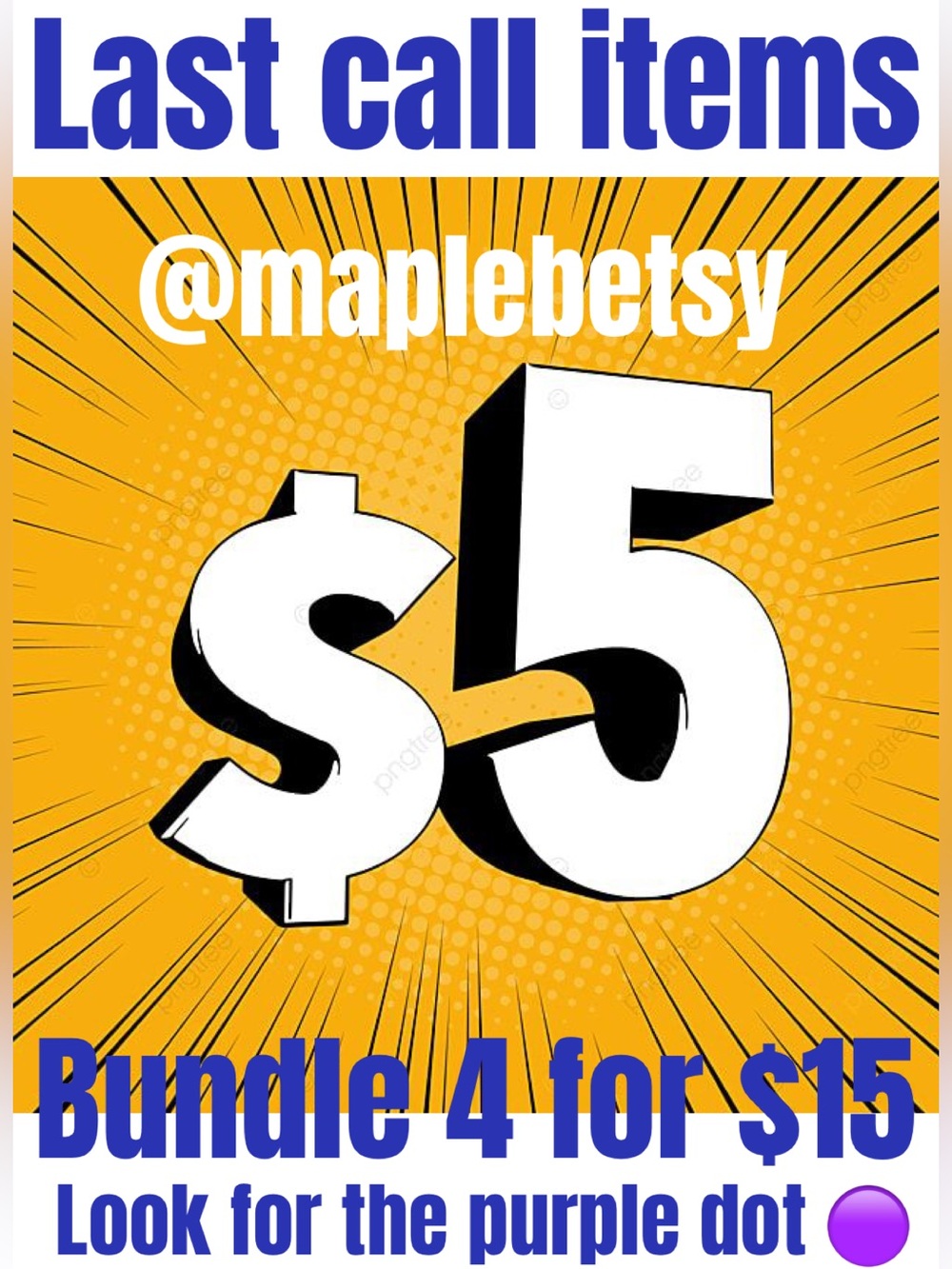 🟣 $5 firm if single or bundle 4/$15